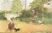Our Coourt-Yard Carl Larsson